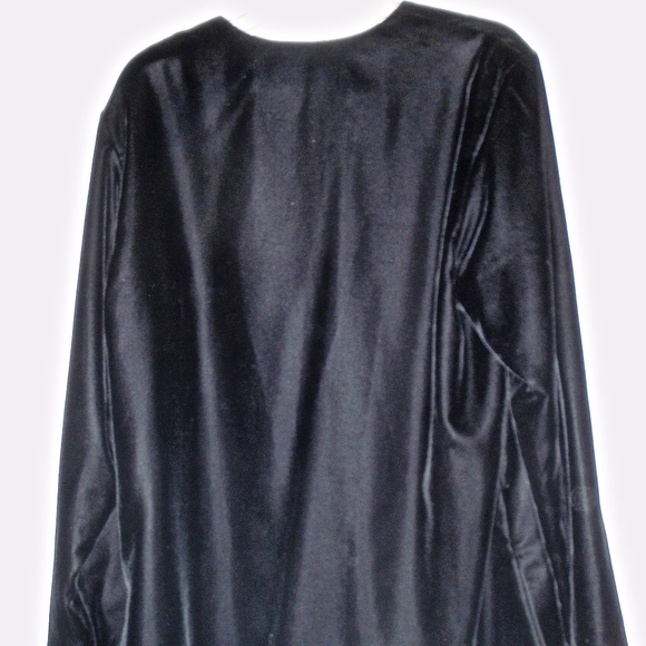 Liz Claiborne Lizsport Petite women's black velvet v-neck lined jacket size M - Picture 5 of 6